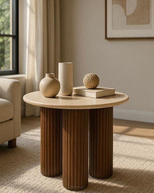 MaMaison stolik RAGNO marmur / drewno