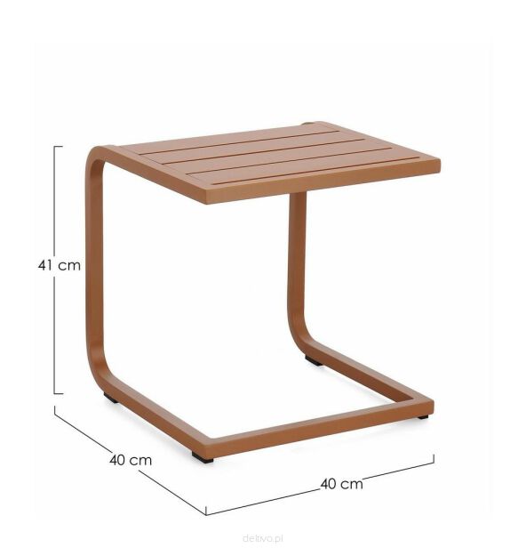 BIZZOTTO stolik ogrodowy TAYLOR 40        brązowy