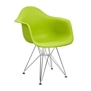 Krzesło DAR SILVER zielony-chrom