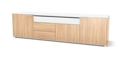 Komoda niska ze szklaną szufladą dekoracyjną ARKADIUS AC-6