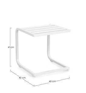 BIZZOTTO stolik ogrodowy TAYLOR 40 biały