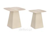 BIZZOTTO zestaw stolików kawowych HARDY   SQ beżowy - 2