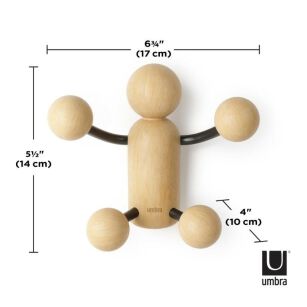 UMBRA wieszak ścienny WOODY WALL  HOOK czarny/naturalny
