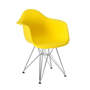 Krzesło DAR SILVER żółty-chrom