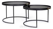 BIZZOTTO zestaw stolików kawowych ZEINA   ROUND czarny - 4