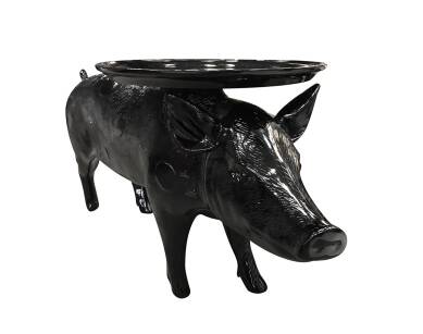 Stolik z włókna szklanego PORC czarny 