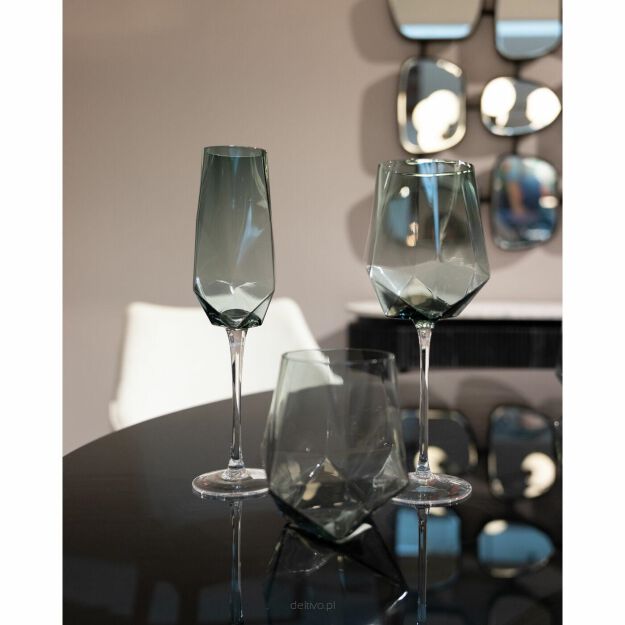 KARE komplet 4 kieliszków do wina         DIAMOND SMOKE 660 ml