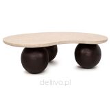 MaMaison stolik kawowy ORGANIC trawertyn  / drewno - 3