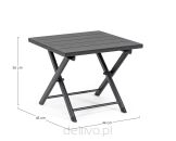 BIZZOTTO stolik ogrodowy TAYLOR szary - 6