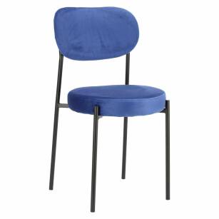 Krzesło CAMILE velvet niebieskie