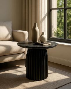 MaMaison stolik LEVANTE czarny marmur /   drewno