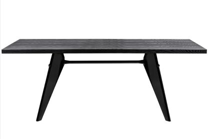 Stół industrialny drewniany metalowe nogi JOSEF 190 cm czarny