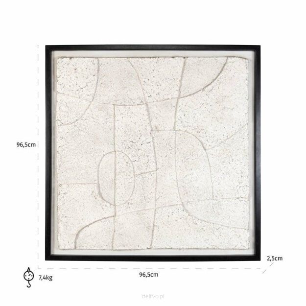 RICHMOND obraz PHOEBE WHITE 96,5x96,5cm