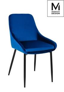 Krzesło CLOVER ciemny niebieski-czarny, welur
