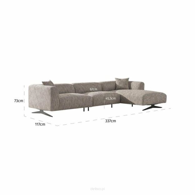 RICHMOND sofa narożna HOXTON R trendy     nature