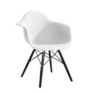 Krzesło DAW BLACK biały-czarny