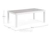 BIZZOTTO stolik ogrodowy KLEDI 120 biały - 7