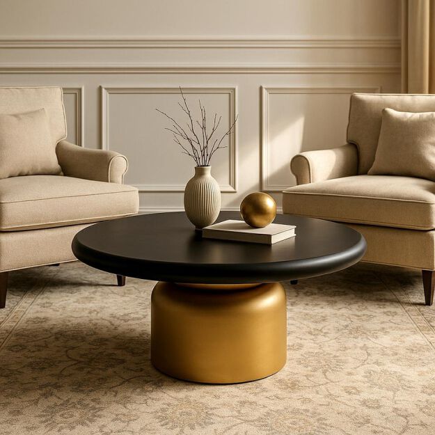 MaMaison stolik kawowy LEONARDO złoty /   czarny