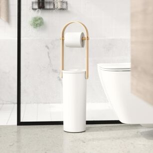UMBRA stojak na papier toaletowy          BELLWOOD biały/naturalny