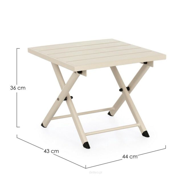 BIZZOTTO stolik ogrodowy TAYLOR beżowy