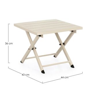 BIZZOTTO stolik ogrodowy TAYLOR beżowy