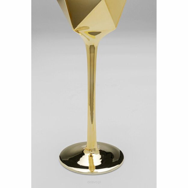 KARE komplet 4 kieliszków do szampana     DIAMOND 365 ml złoty