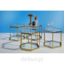 KARE stolik kawowy COMB GOLD 45 złoty - 6