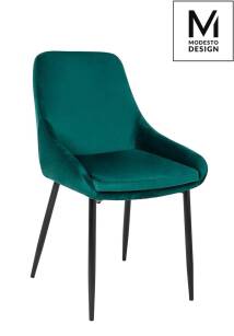 Krzesło CLOVER zielony-czarny, welur