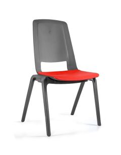 Krzesło FILA 883C tworzywo, szary-czerwony