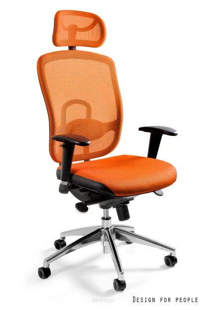 Fotel biurowy VIP W-80 pomarańczowy